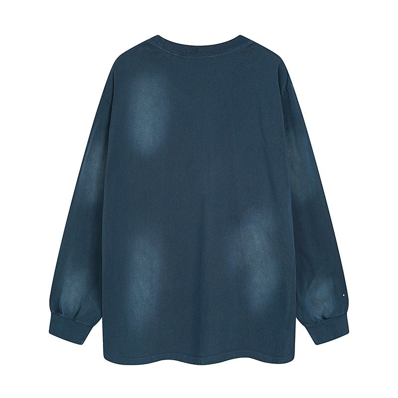 Washed Patch Embroidered Long-Sleeve T-shirt MW10246