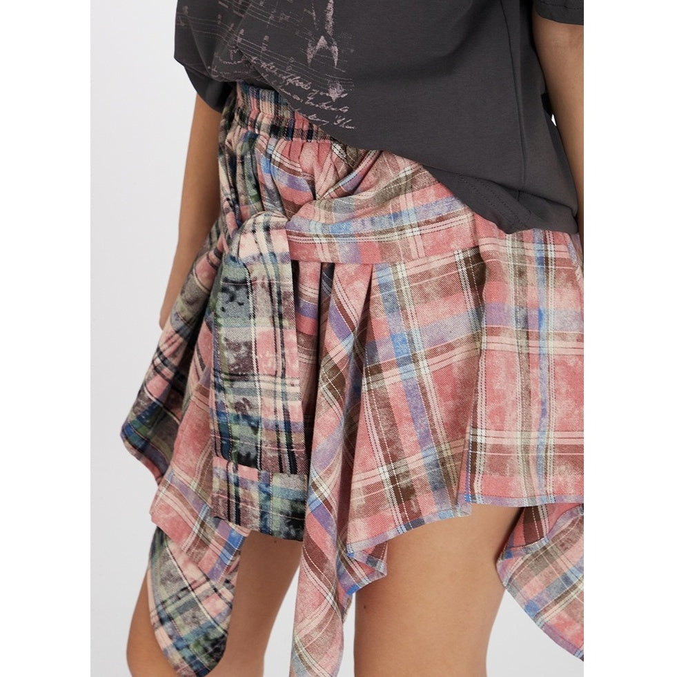 Irregular Design Plaid Babes Skirt NR7003