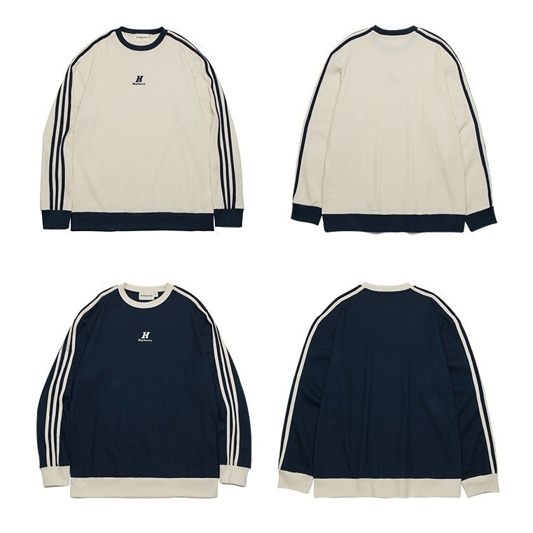 Line Sleeve Waffle Long Sleeve T-Shirt HH7001