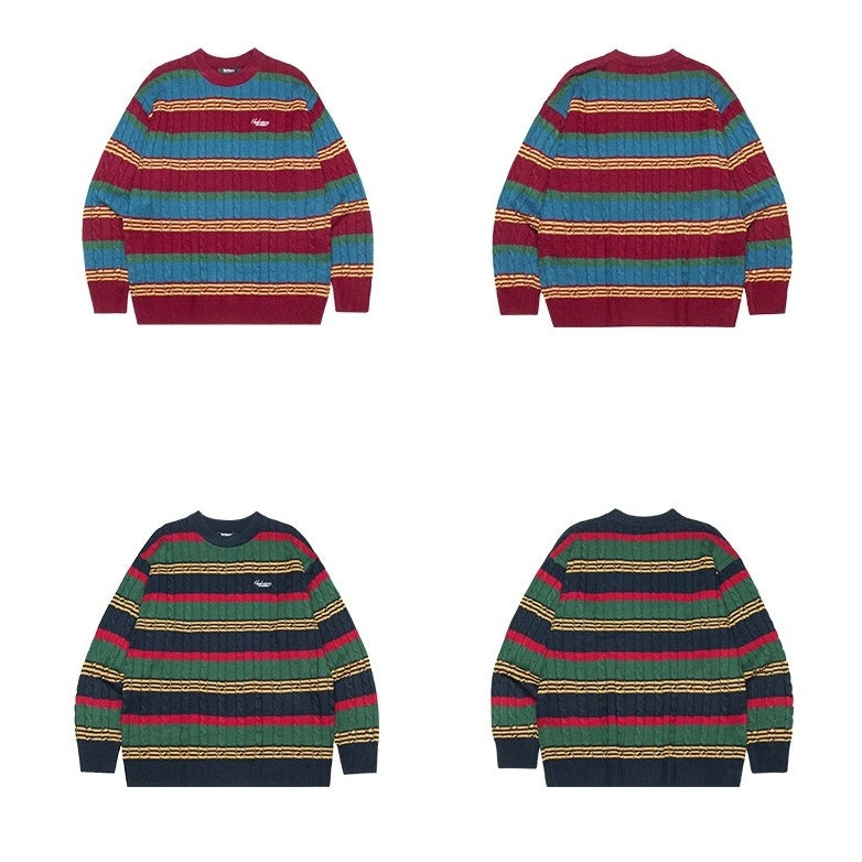 Multi-color Loose Border Sweater HH7002