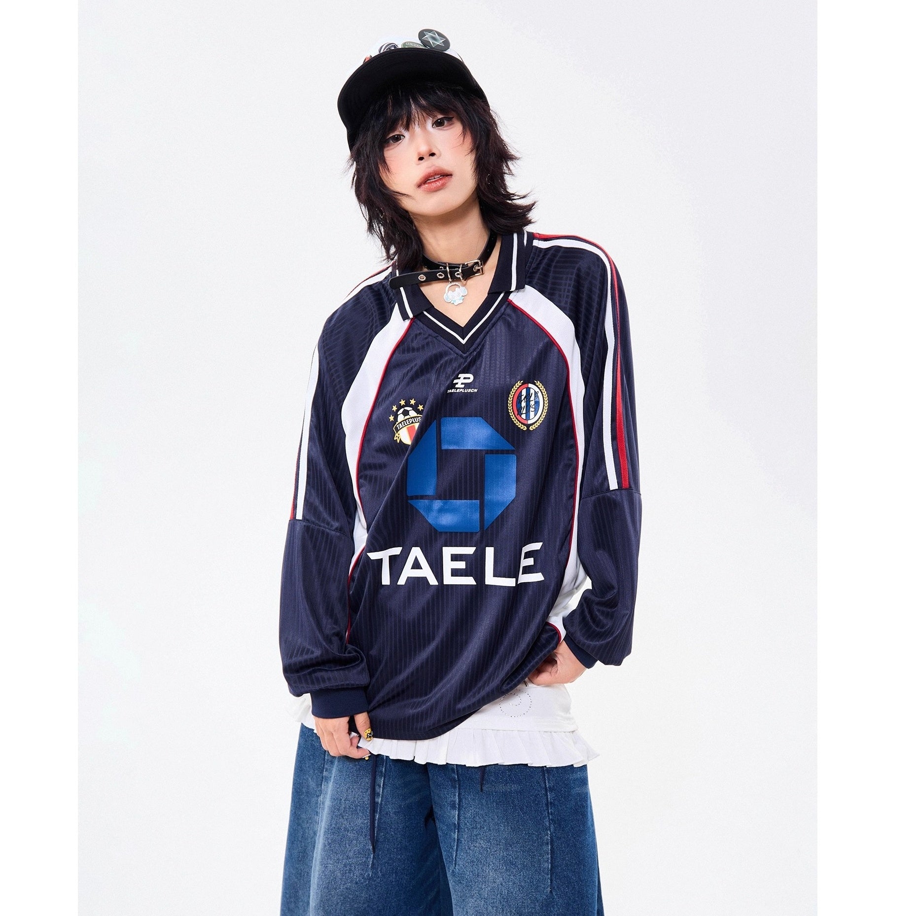 Campus Style Polo Collar Stripe Sports Shirt MW10258