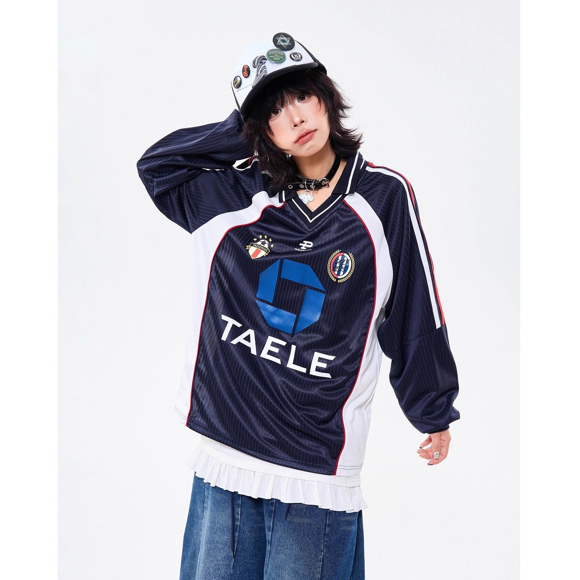 Campus Style Polo Collar Stripe Sports Shirt MW10258