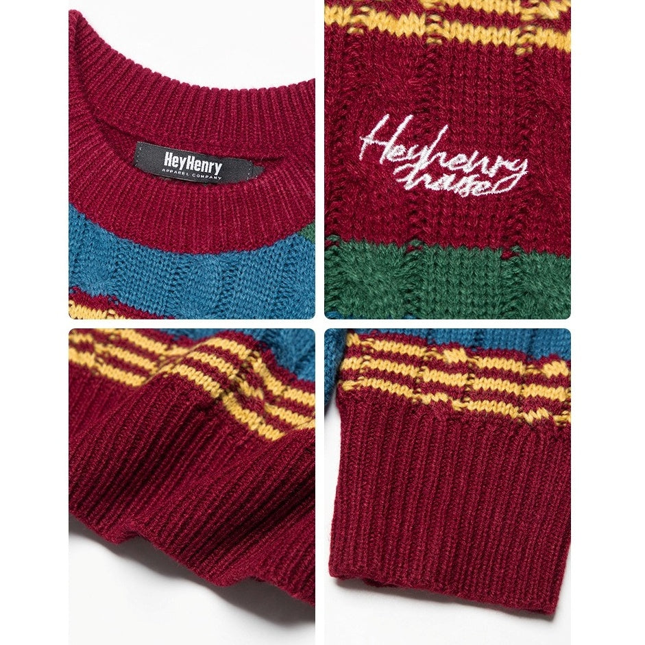 Multi-color Loose Border Sweater HH7002
