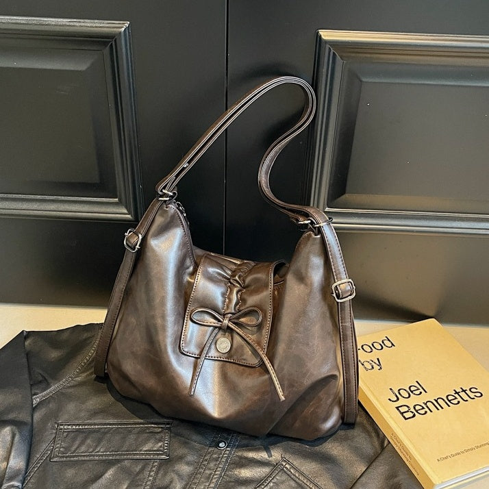 Vintage Like PU Leather Shoulder Bag BA045