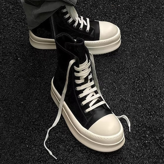 High-Top Zipper Design Heightened Sneakers FG2007