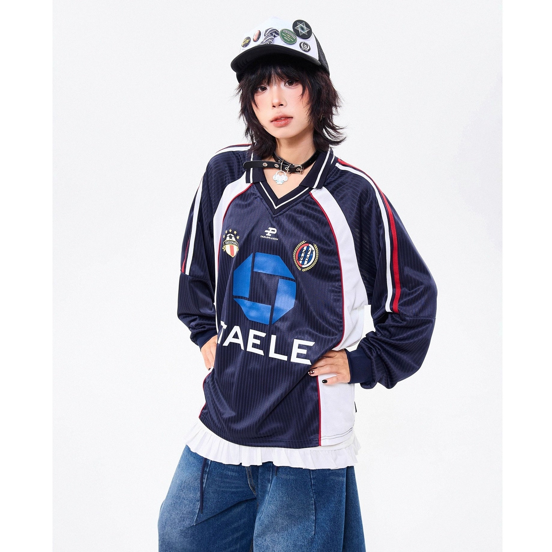 Campus Style Polo Collar Stripe Sports Shirt MW10258