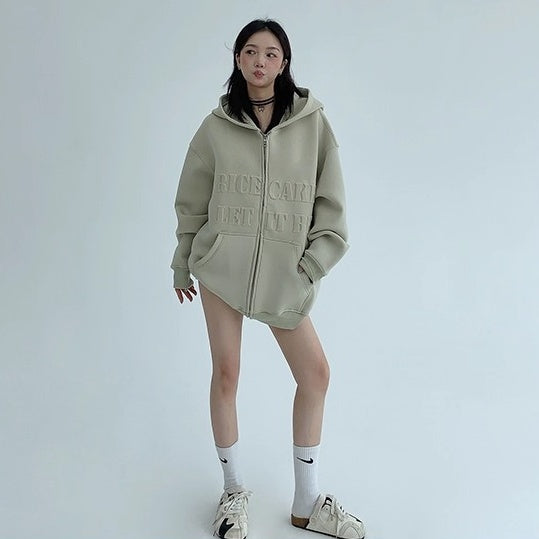 3D Steel Print Hooded Jacket OS2021