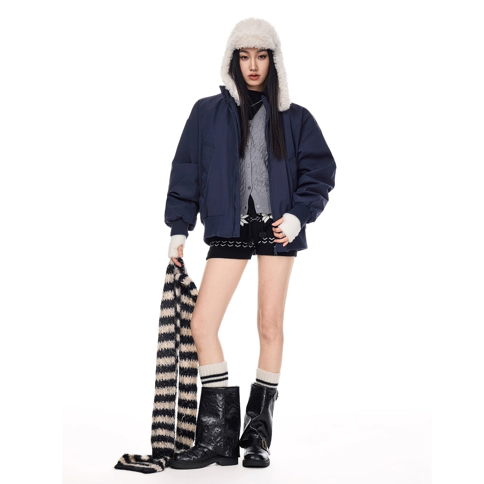 Stand Collar Down Blouson IC9120