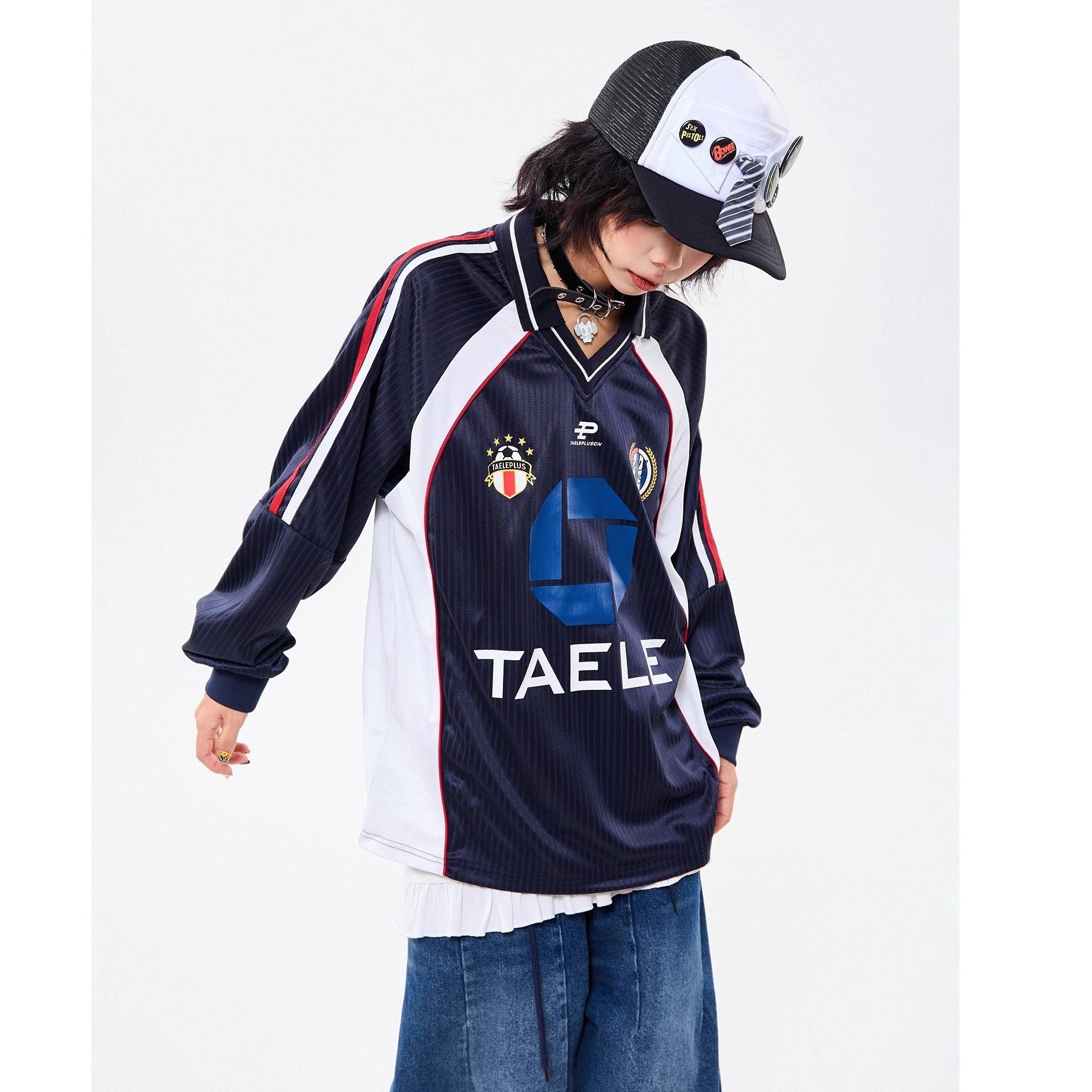 Campus Style Polo Collar Stripe Sports Shirt MW10258