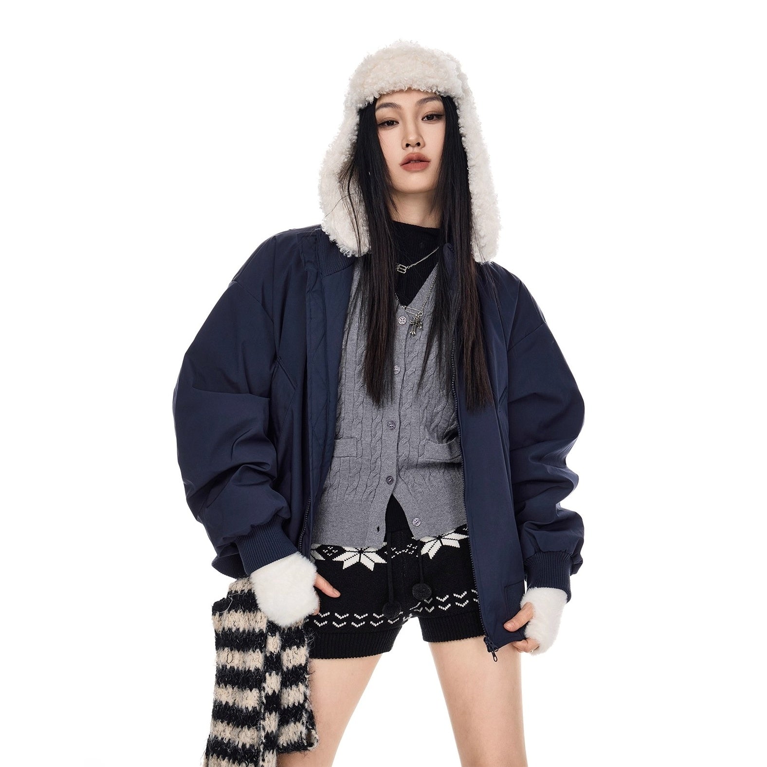 Stand Collar Down Blouson IC9120