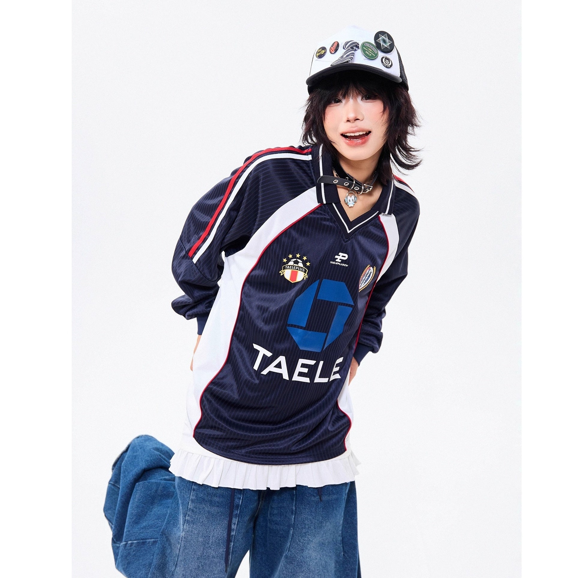 Campus Style Polo Collar Stripe Sports Shirt MW10258