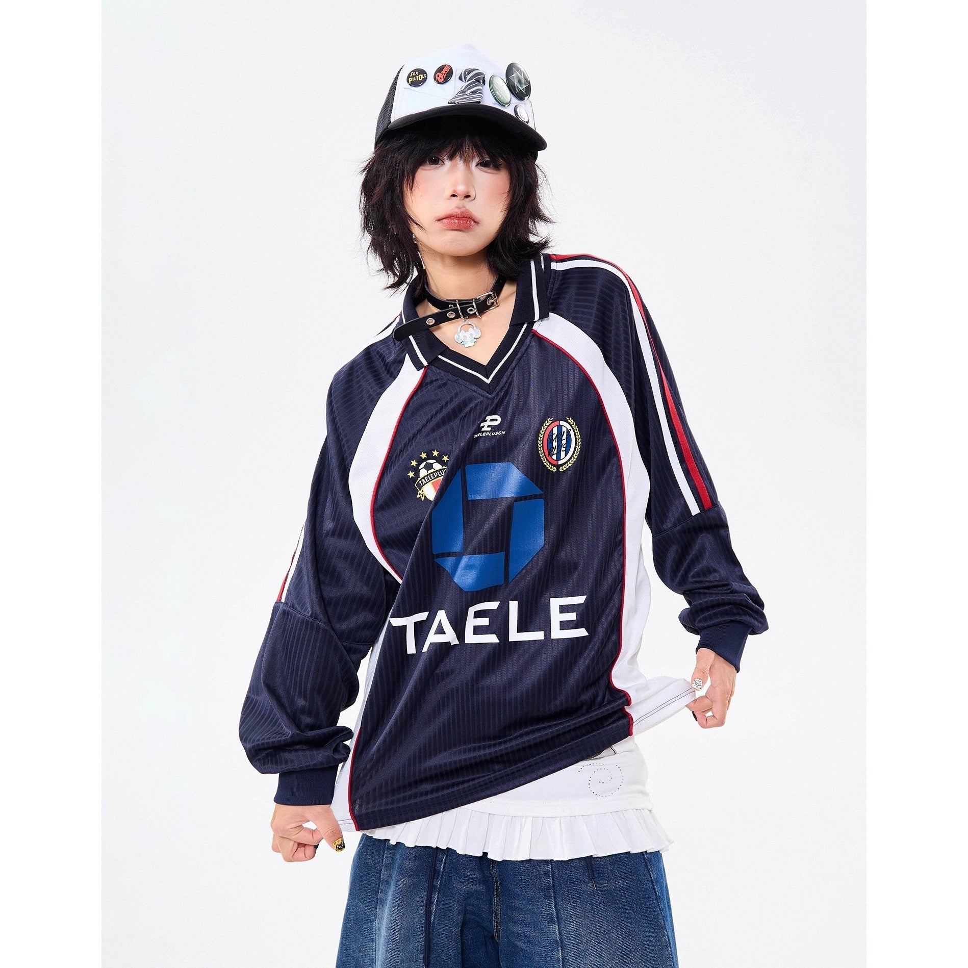 Campus Style Polo Collar Stripe Sports Shirt MW10258