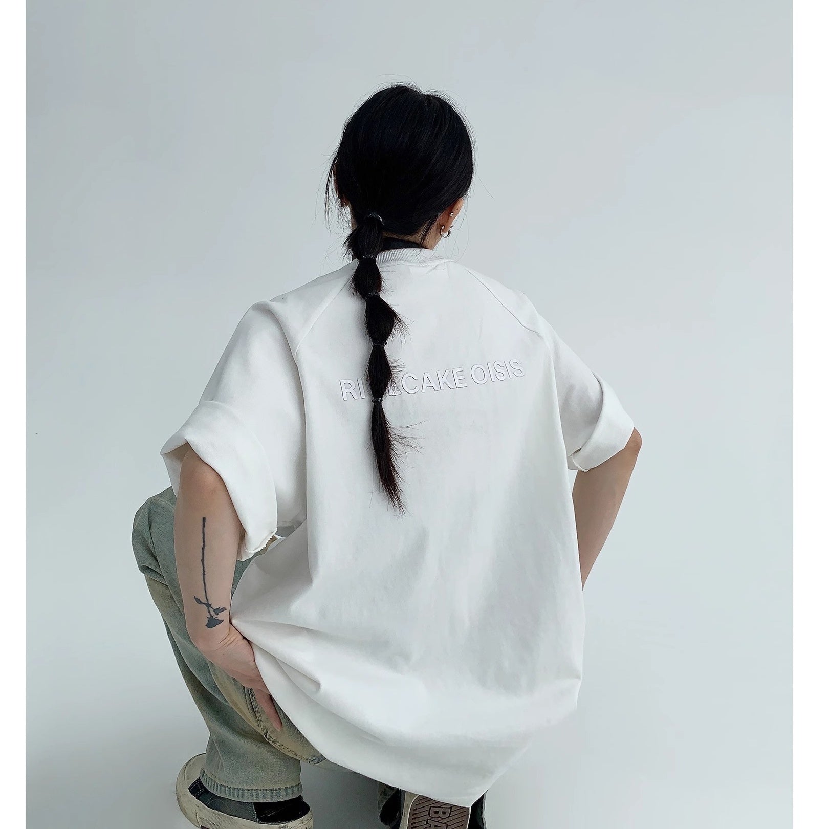 Three-dimensional Print Loose Raglan T-shirt OS2011