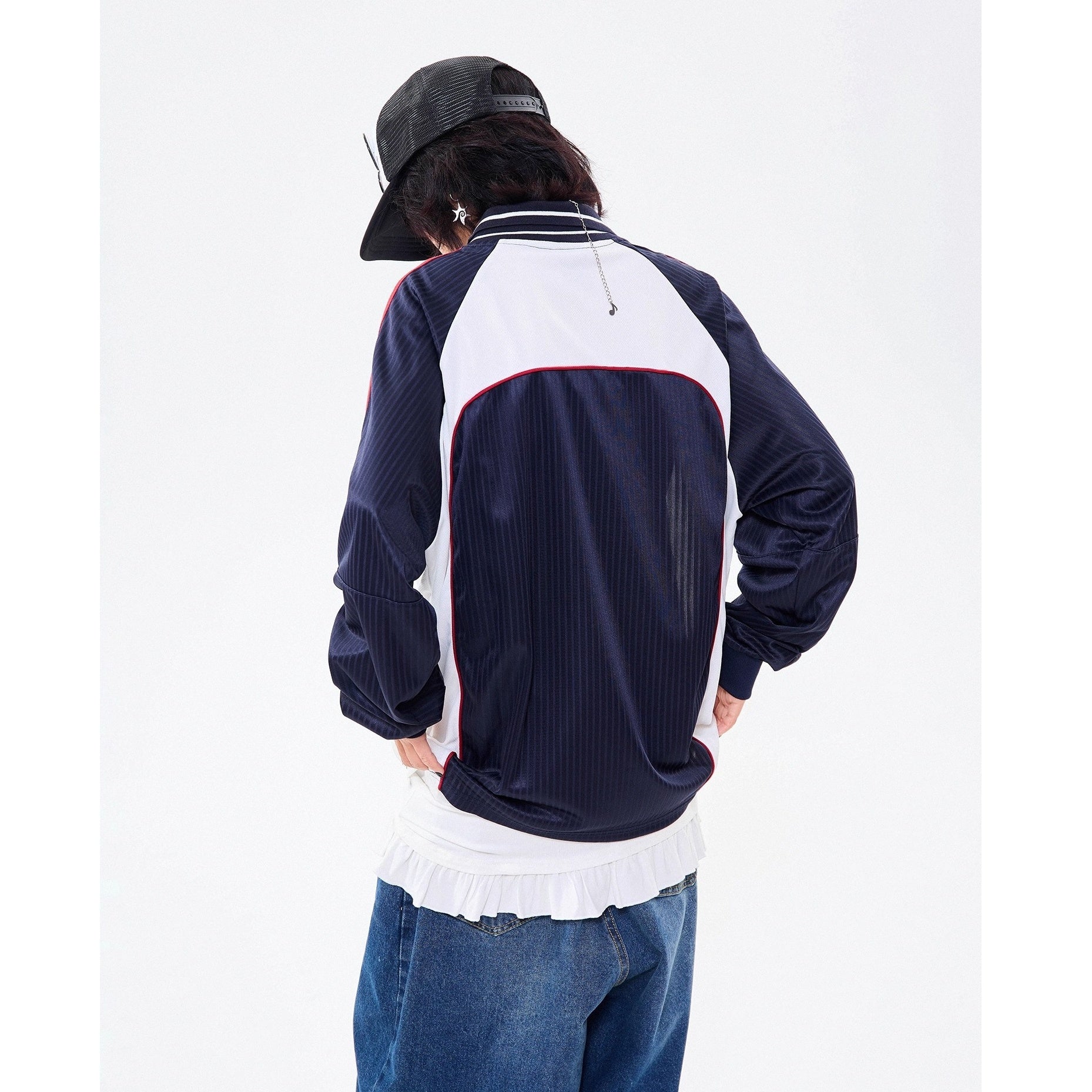 Campus Style Polo Collar Stripe Sports Shirt MW10258