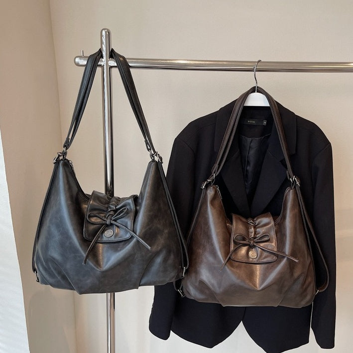 Vintage Like PU Leather Shoulder Bag BA045