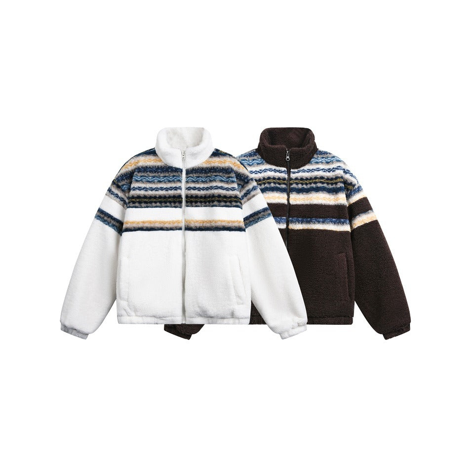 Nordic Pattern Boa Padded Jacket MY32