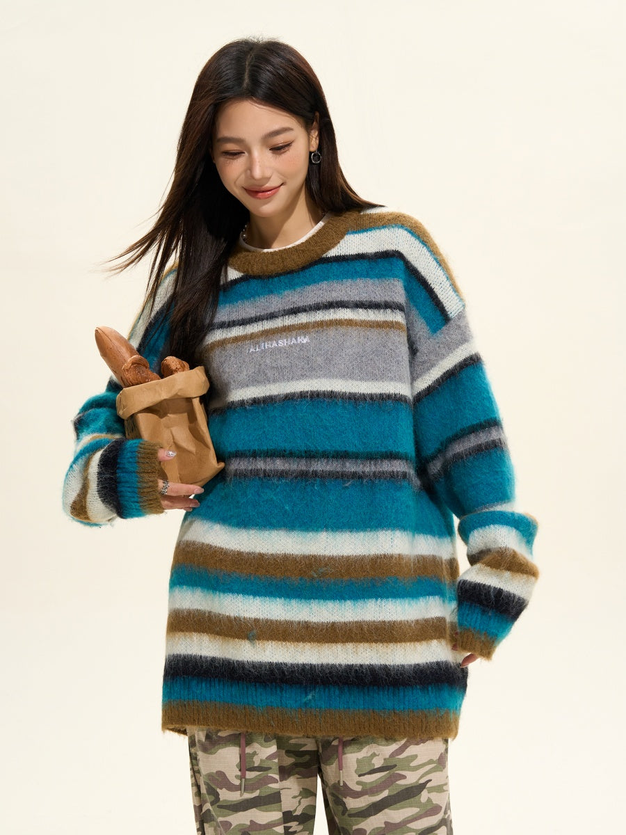 Vintage Contrasting Border Sweater MW9403