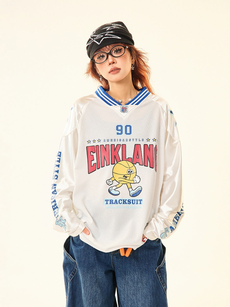 Retro Letter Long Sleeve T-shirt MW9490