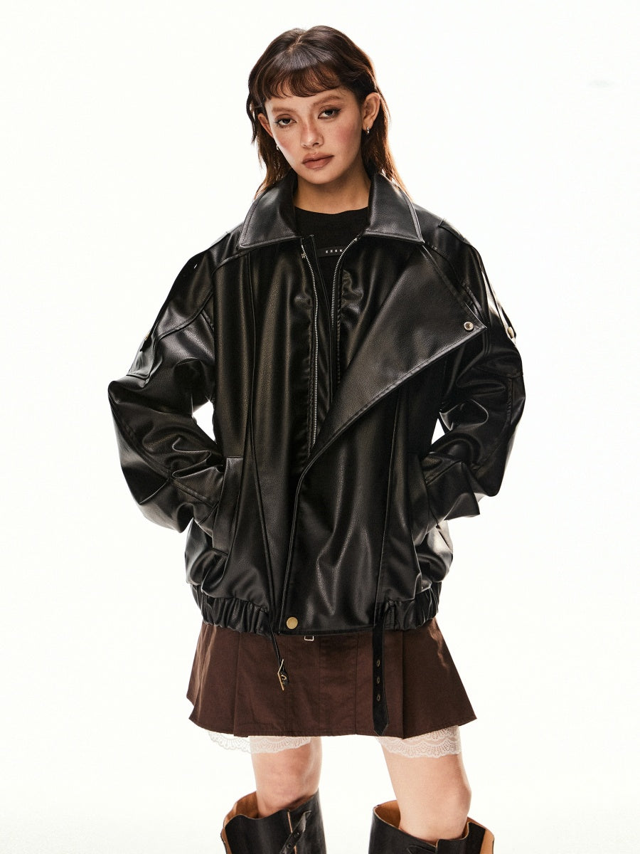 PU Leather Rider's Jacket EZ239