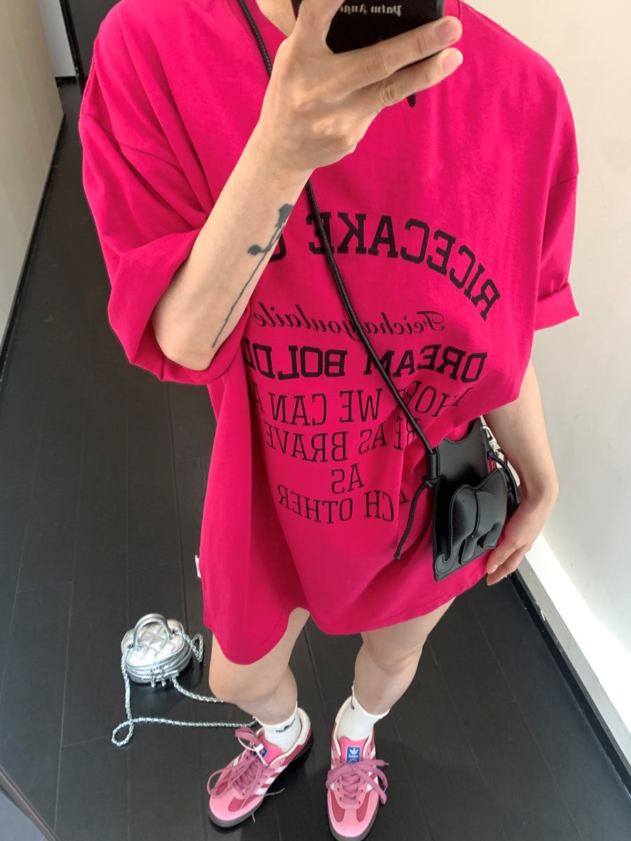 Casual Letter Print T-Shirt MW9176