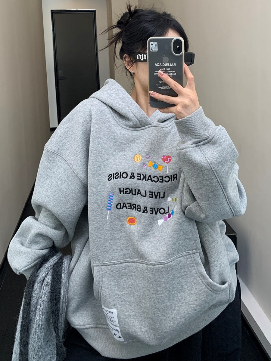 Cartoon Embroidery Hoodie MW9642