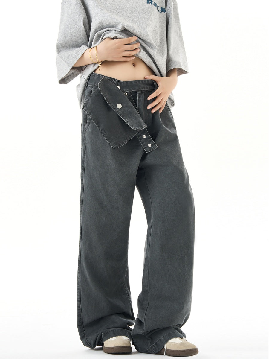 Retro Wash Cargo Pocket Belt Jeans HG7047