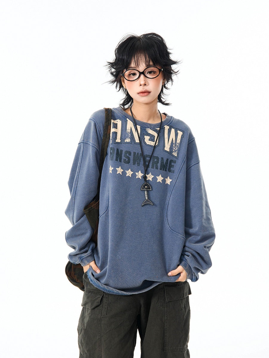 Graffiti Letters Long Sleeve Top MW9958