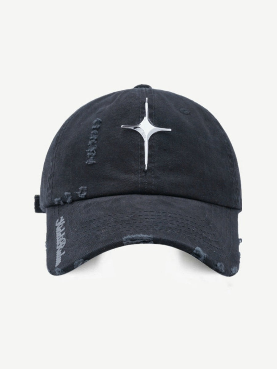Ripped Cross Star Metal Cap MW10109