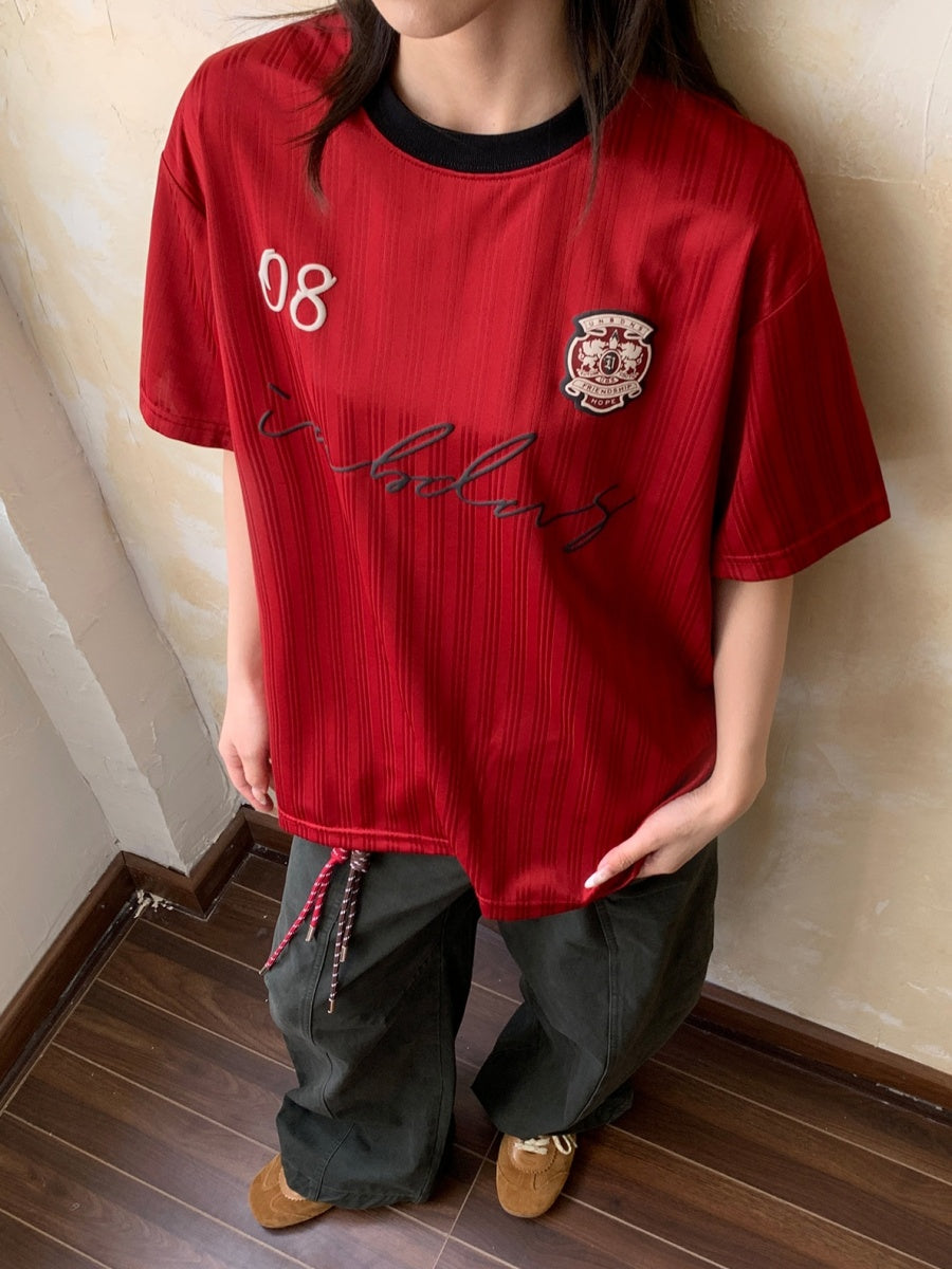 Ringer Neck Satin Sporty T-Shirt AP7012