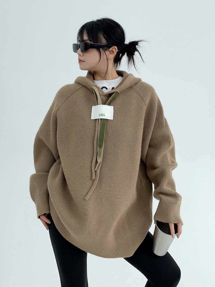 Thick Needle Triple String Thickened Hooded Sweater MW9611