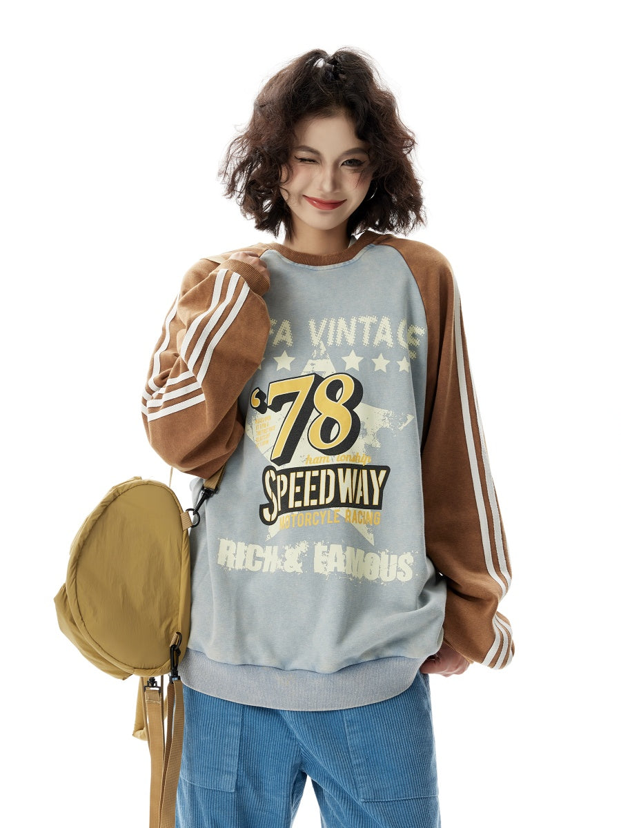 Street Raglan Sleeve Contrast Vintage Sweat HG7179