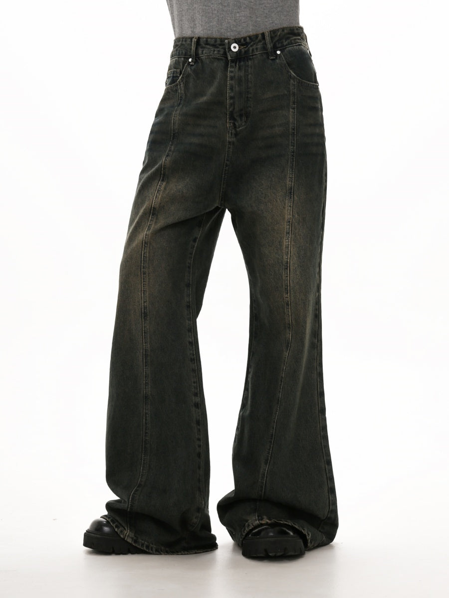 Vintage Distressed Loose Flared Jeans GB7012
