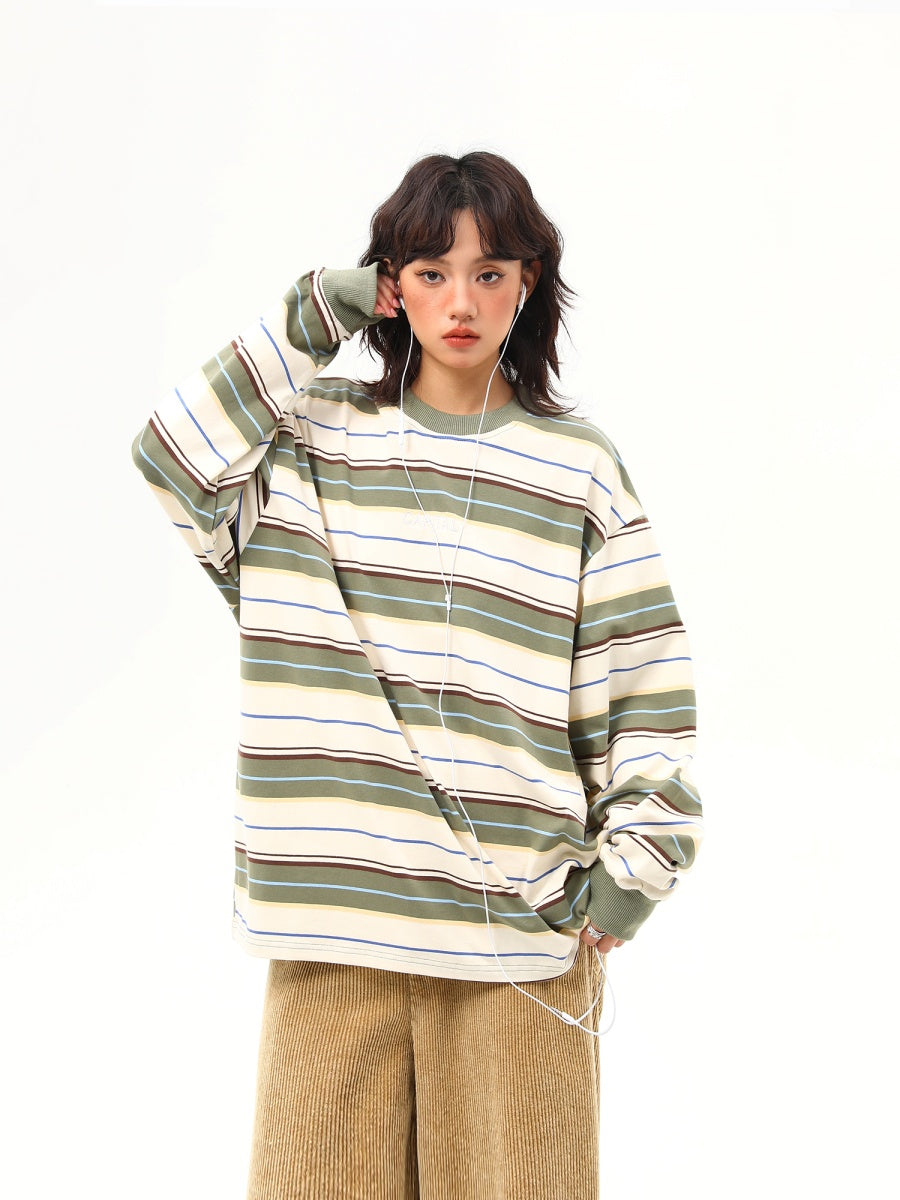 Multi Border Long-sleeved T-shirt MW9934