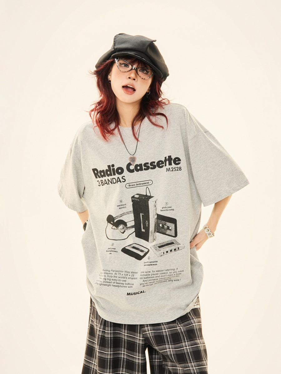 Radio Cassette Print T-Shirt MW9230