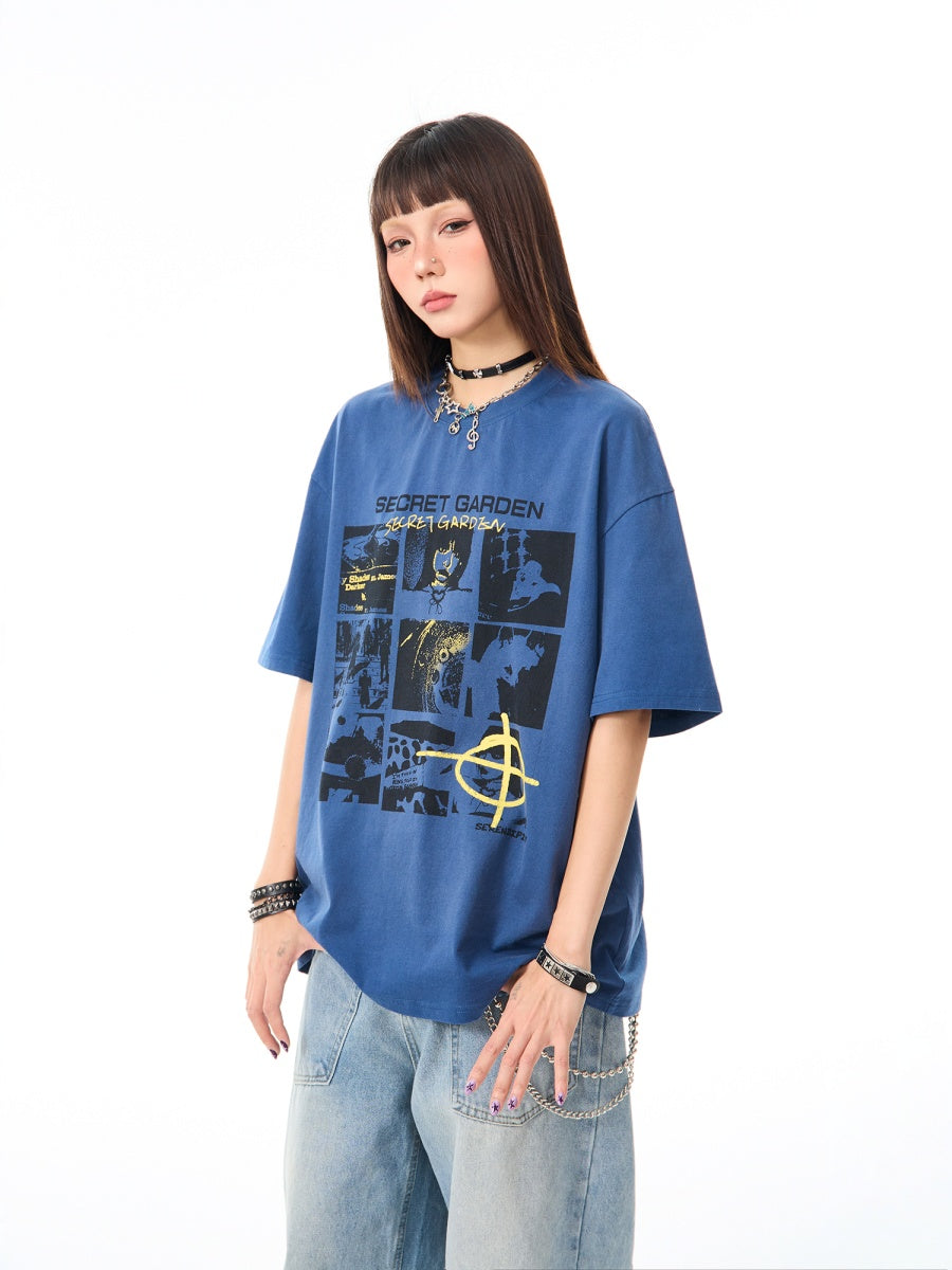 Rock Band Print T-shirt MW10095