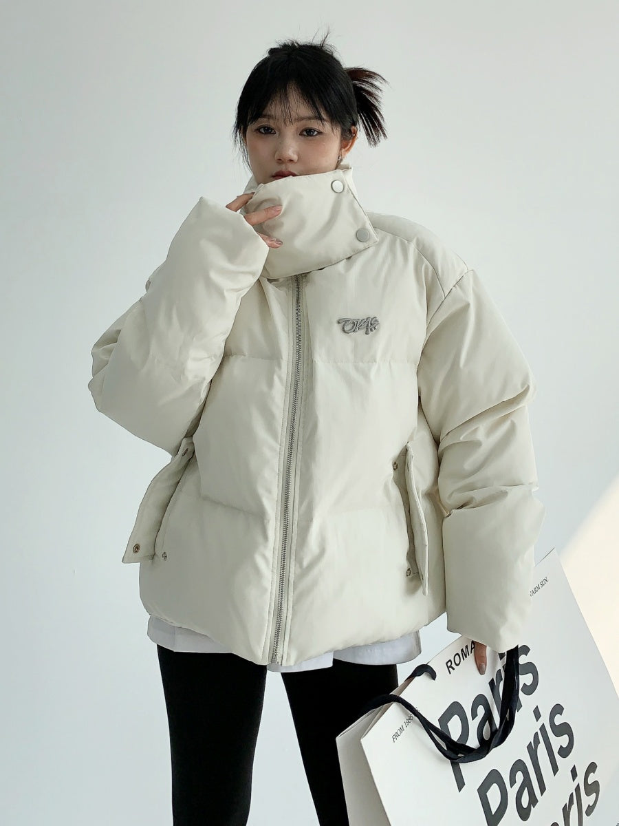 Simple Windproof Neckline Padded Jacket MW9600