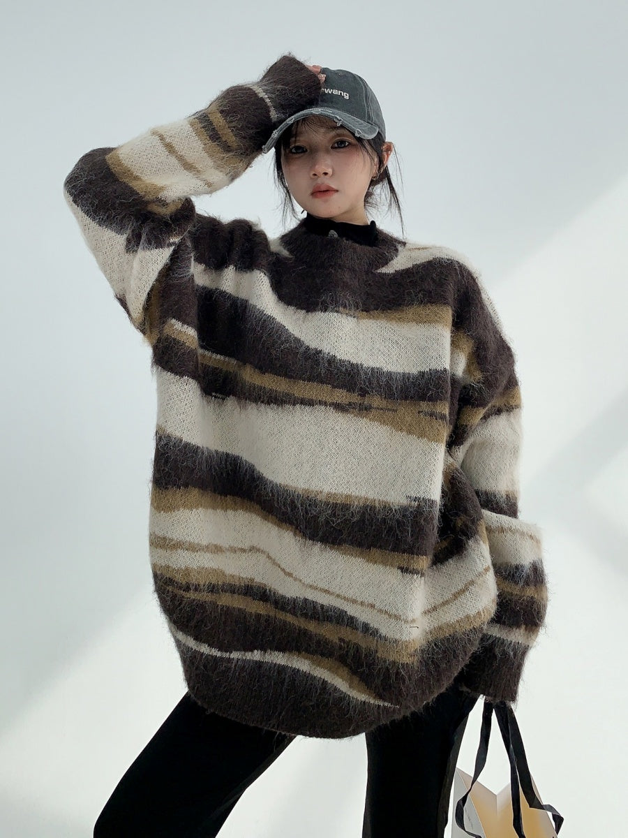 Irregular Border Plush Sweater MW9794