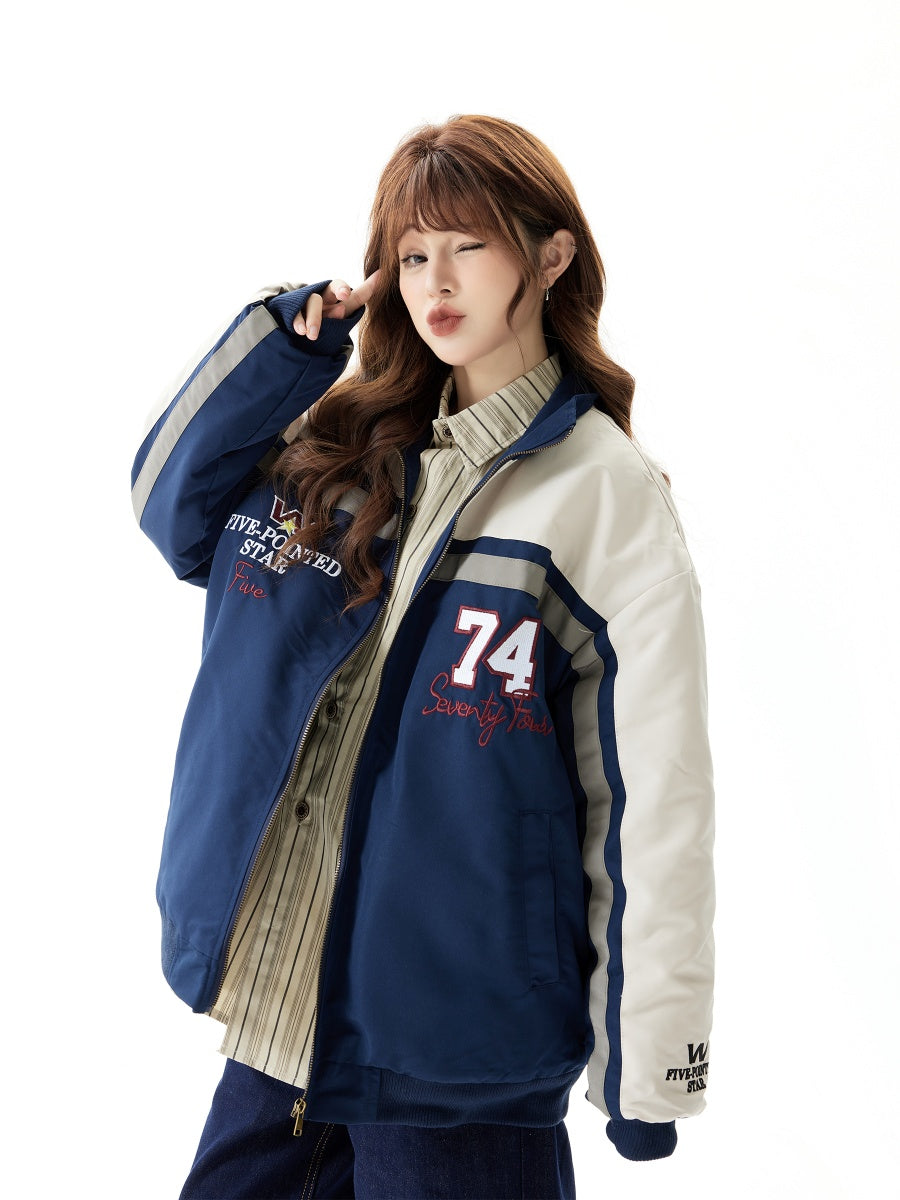 Color-Blocked Flight Jacket HG7192