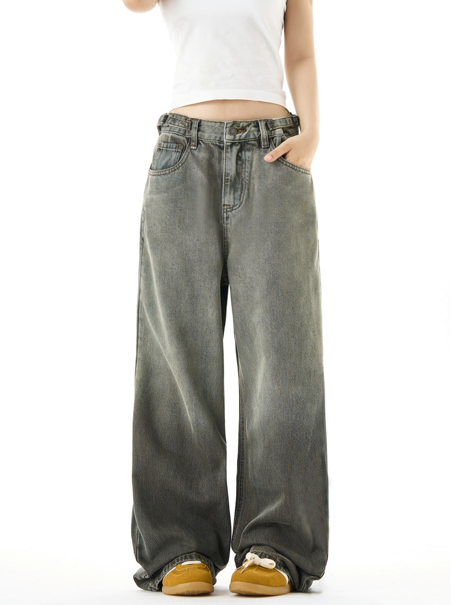 Wash Gradient Wide-leg Jeans HG7058