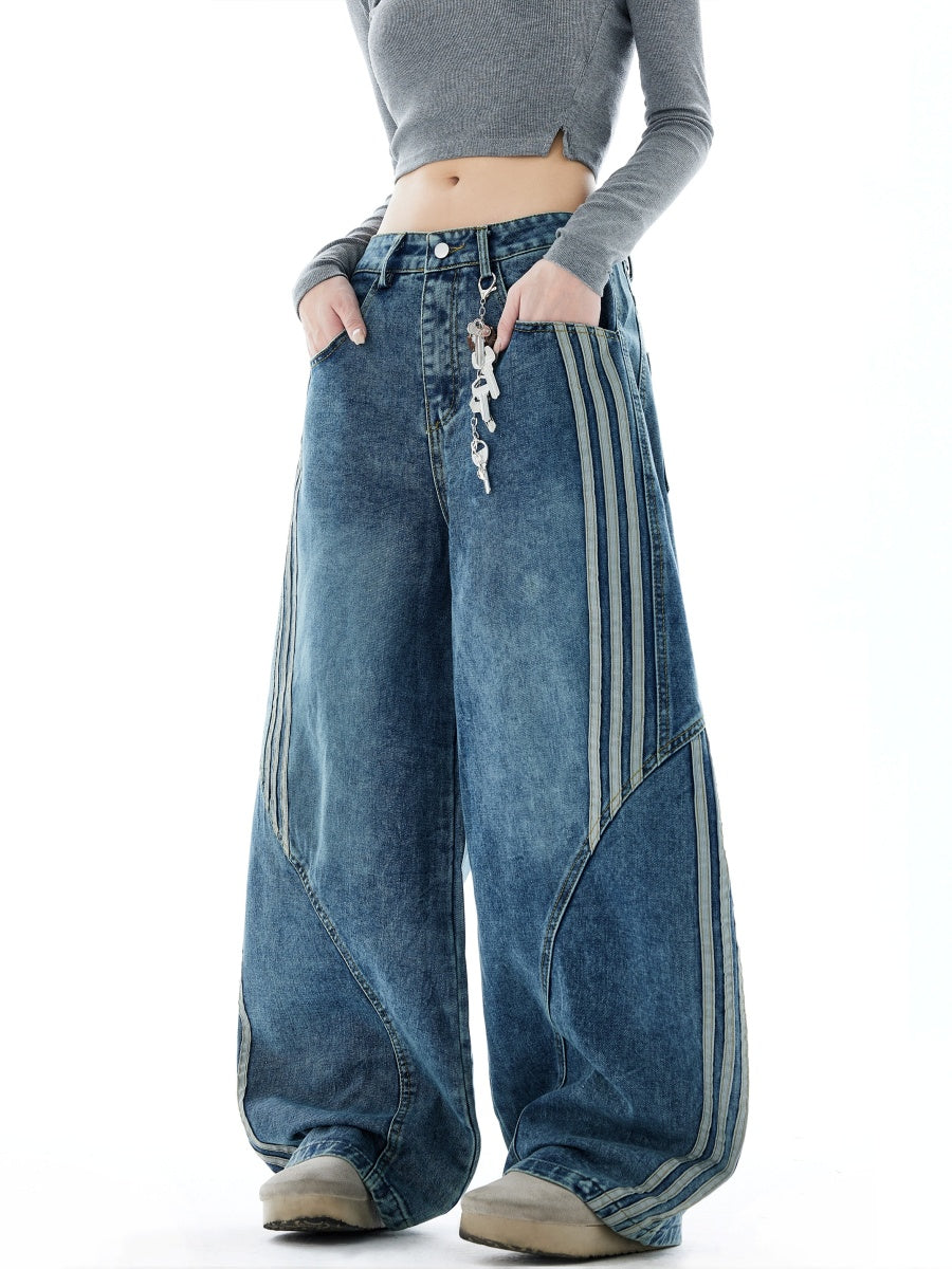 Side Line Washed Ball Jeans HG7201