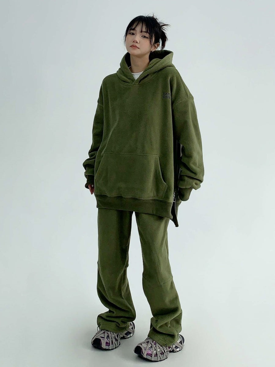 【上下別売り】Embroidery Fleece Loose Hoodie & Pants MW9631