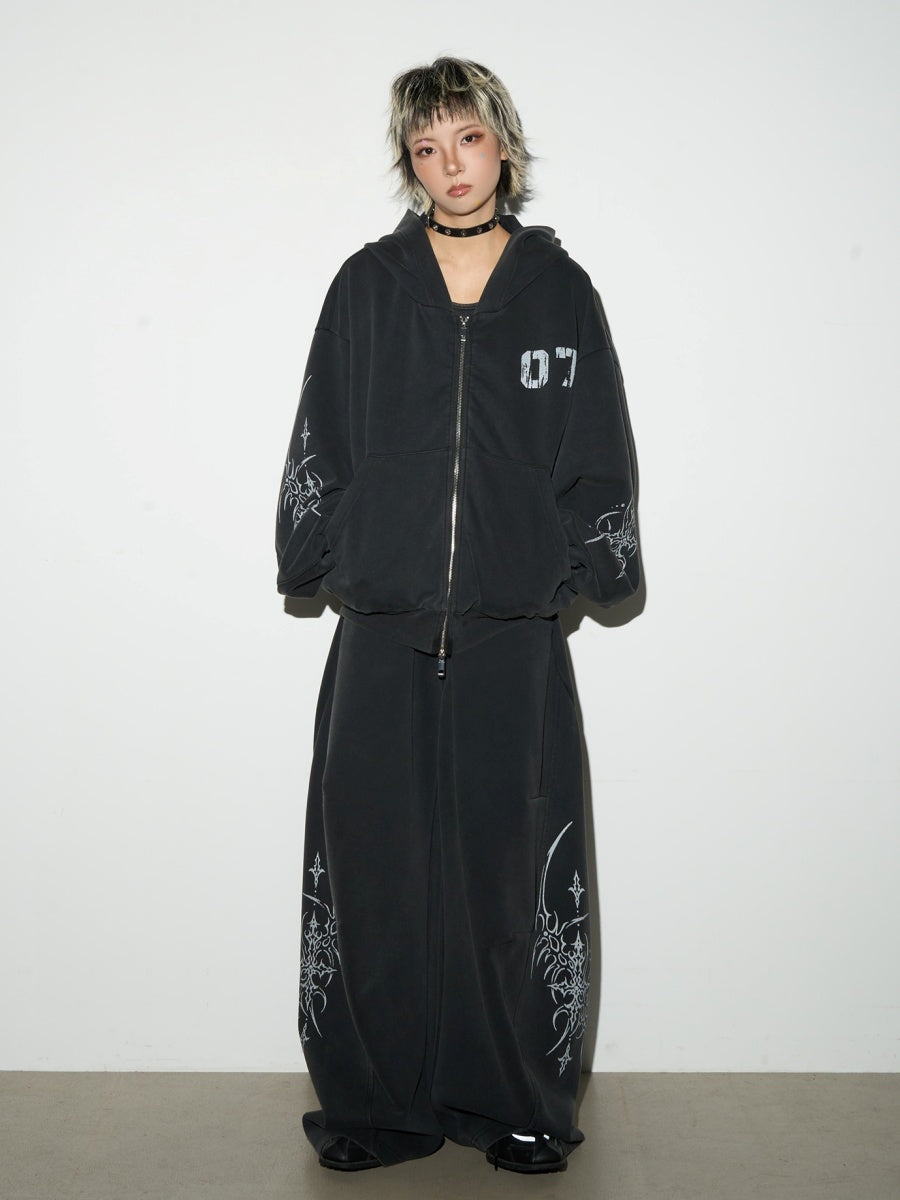 【上下別売り】ZIP-Up Hooded Sweat & Scimitar Pants MN9002