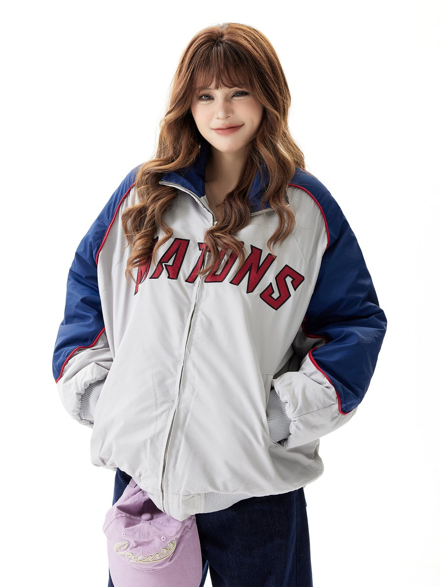 Retro Contrasting Sports Style Zip Jacket HG7186