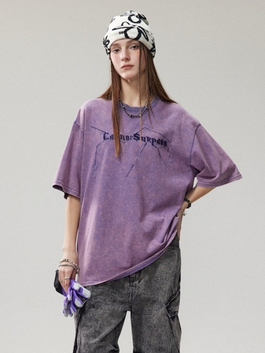 Tie-dye Loose Casual Print T-shirt MW10103