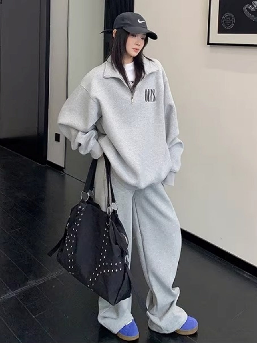 【上下別売り】Logo Embroidery Relaxation Sweat Set-up OS2079