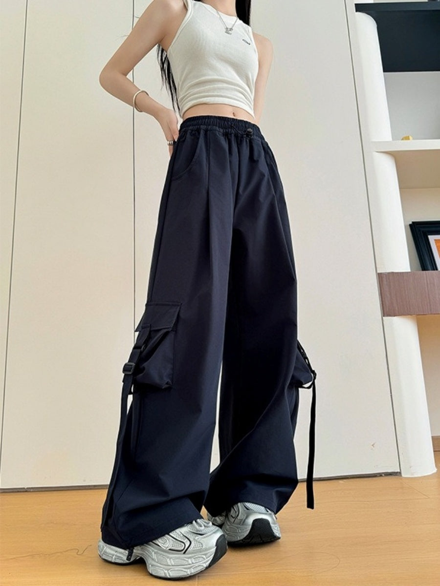 Loose Straight Cargo Pants H1232