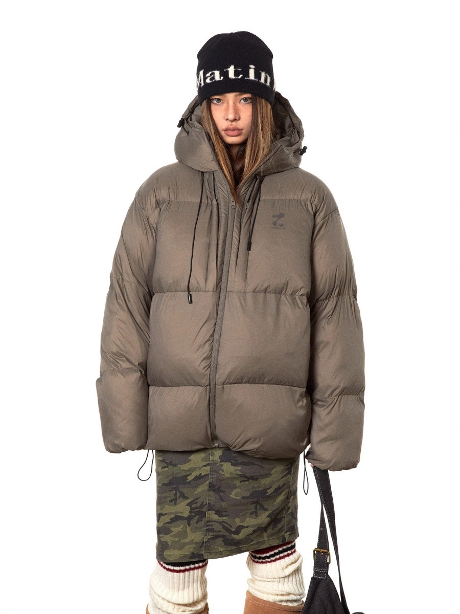 Print Hooded Short Padded Jacket TP9001