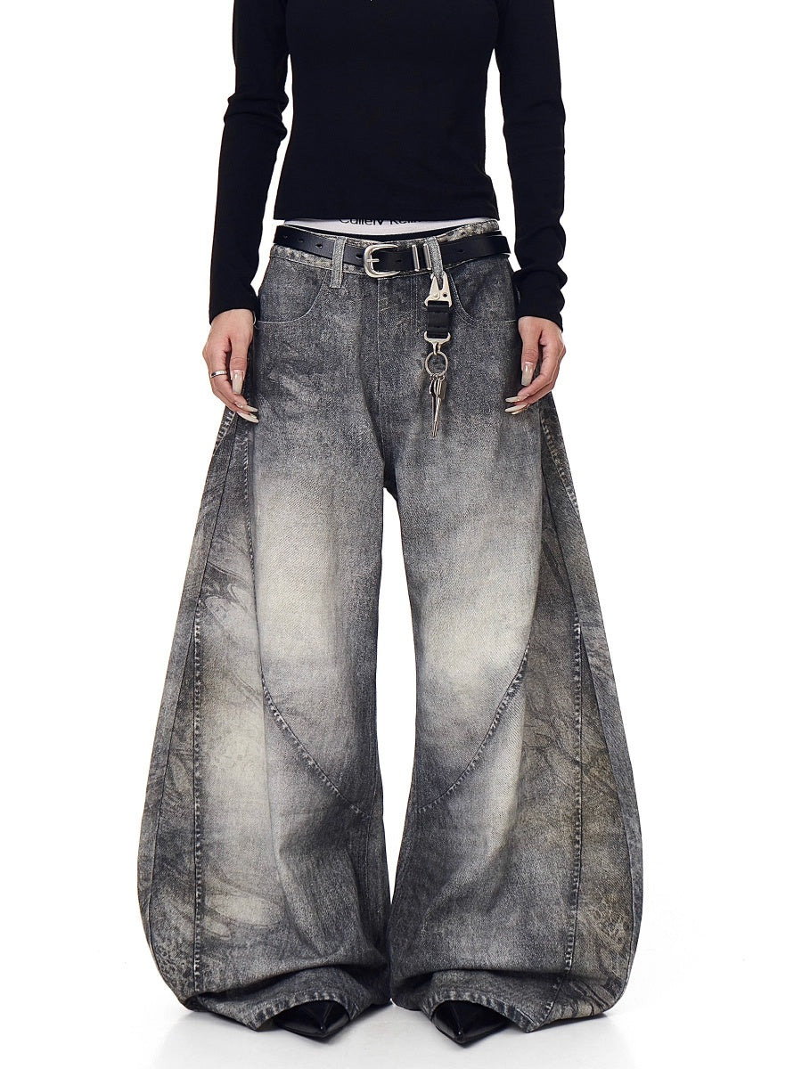 3D Printing Distressed Wide Scimitar Jeans BK7036