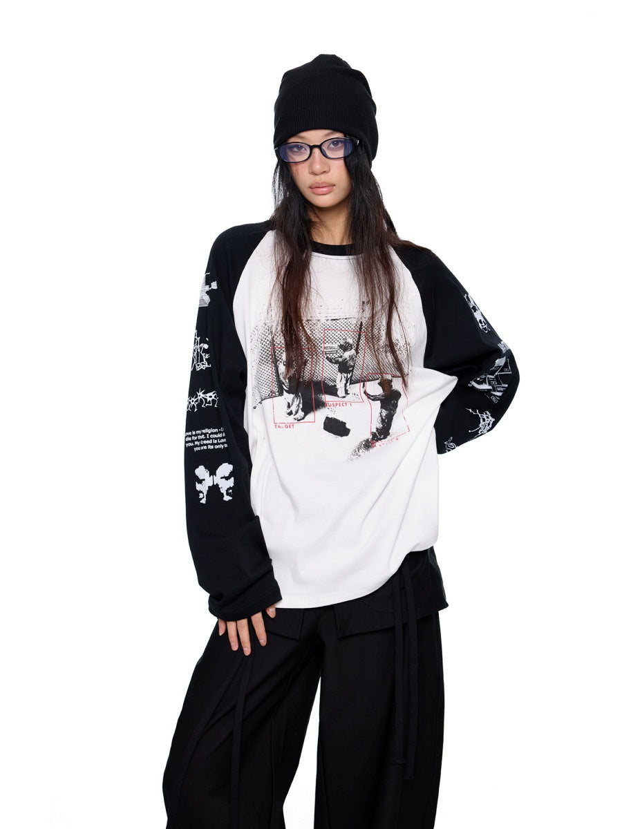 Print Ralan Sleeve Long T-Shirt MW10324