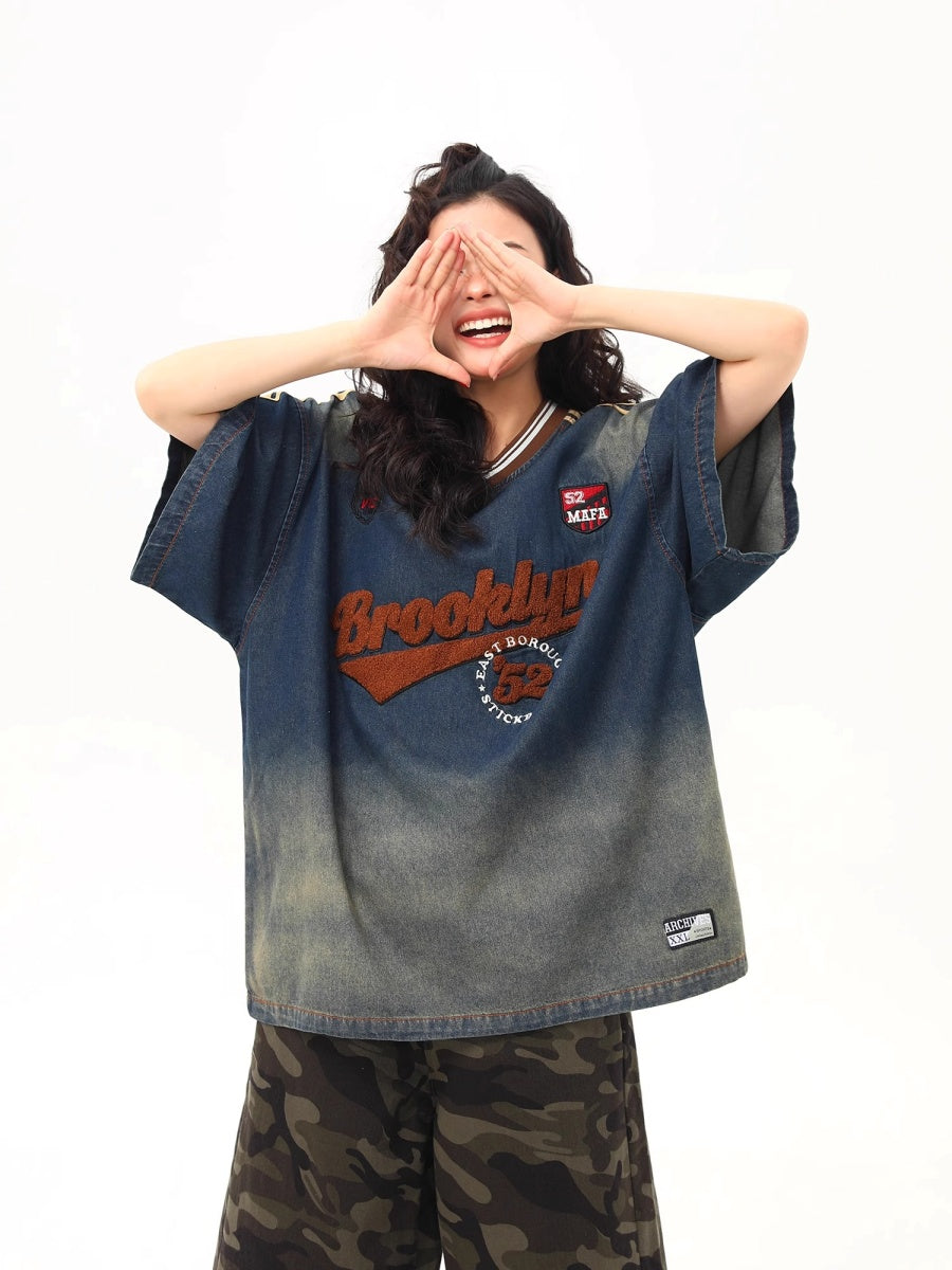 American Retro Denim T-shirt MW10161